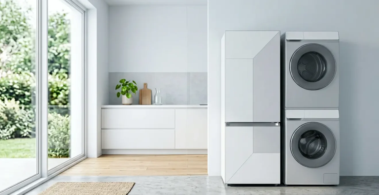 Appareils électroménagers modernes à haute efficacité énergétique dans une cuisine contemporaine