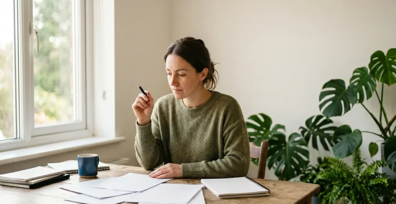 Une personne consultant un tableau de données environnementales pour calculer son empreinte carbone individuelle