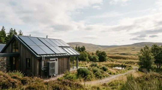 Equipements d'énergies renouvelables à haut rendement dans un environnement naturel lumineux