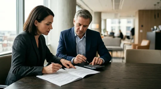 Négociation de contrat d'énergie professionnel entre partenaires d'affaires